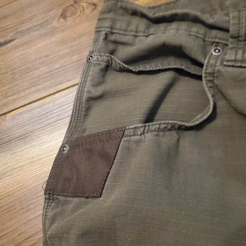 Wrangler Workwear Mens 40x32 Olive Green Ripstop Cotton Cargo Utility Pants - Picture 4 of 11